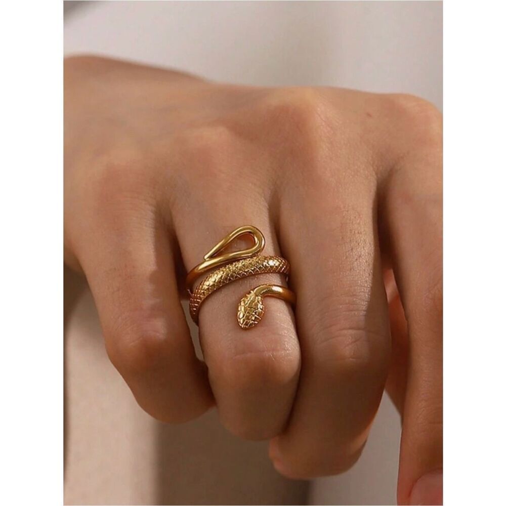 Gold Snake Wrap Ring A1965